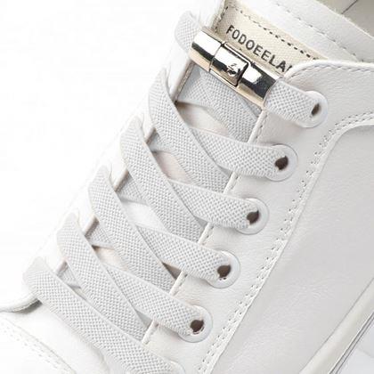 Imaginea din Șireturi fără legare, cu sistem de închidere click - alb