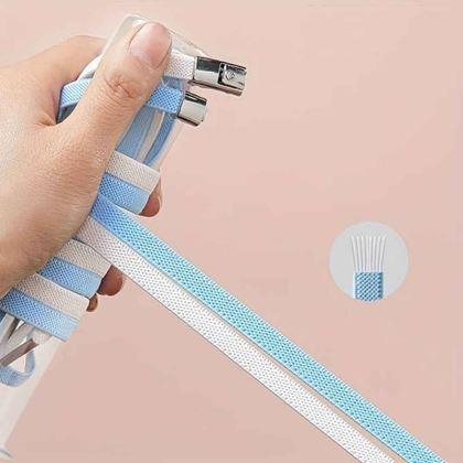 Imaginea din Șireturi fără legare, cu sistem de închidere click - negru