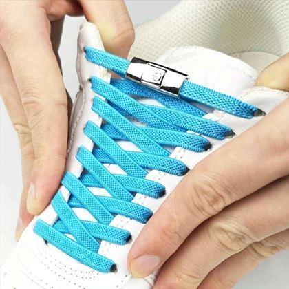 Imaginea din Șireturi fără legare, cu sistem de închidere click - negru