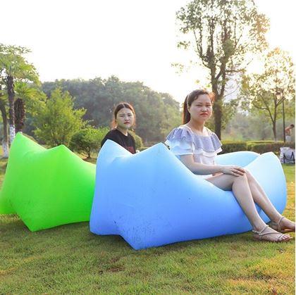 Imaginea din Lazy bag gonflabil, cu două straturi  -  verde