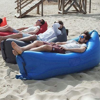 Imaginea din Lazy bag gonflabil, cu două straturi  -  albastru