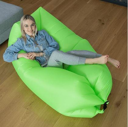 Imaginea din Lazy bag gonflabil, cu două straturi  -  verde