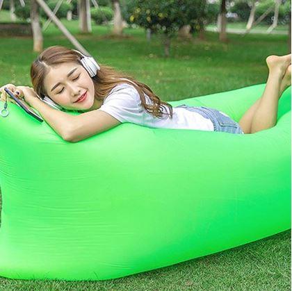 Imaginea din Lazy bag gonflabil, cu două straturi  -  verde
