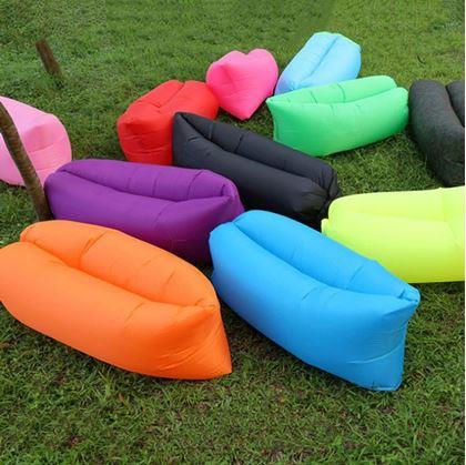 Imaginea din Lazy bag gonflabil, cu două straturi  -  verde