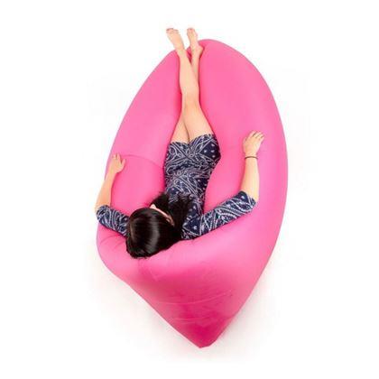 Imaginea din Lazy bag gonflabil, cu două straturi  -  roz