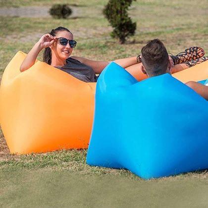 Imaginea din Lazy bag gonflabil, cu două straturi  -  verde