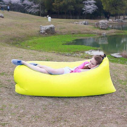 Imaginea din Lazy bag gonflabil, cu două straturi  -  verde