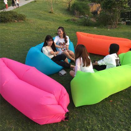 Imaginea din Lazy bag gonflabil, cu două straturi  -  verde