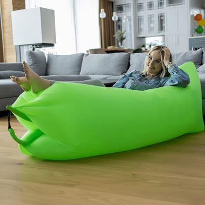 Imaginea din Lazy bag gonflabil, cu două straturi  -  verde