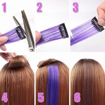 Imaginea din Extensii colorate pentru păr  -  vișiniu