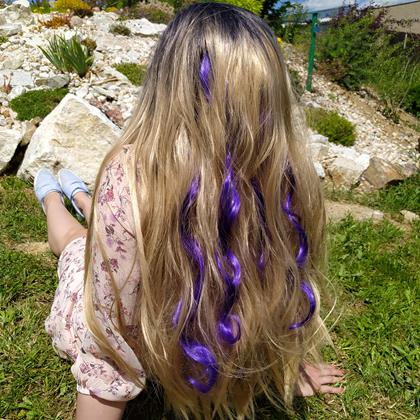 Imaginea din Extensii colorate pentru păr  -  violet