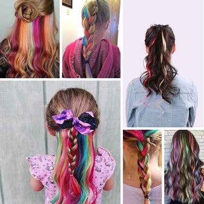 Imaginea din Extensii colorate pentru păr  -  vișiniu