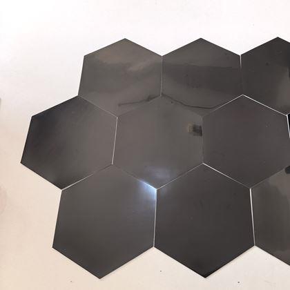 Imaginea din Tapetă hexagon 10 buc. - mozaic negru