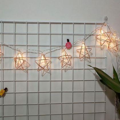 Imaginea din Ghirlandă luminoasă LED decorativă cu stele din metal
