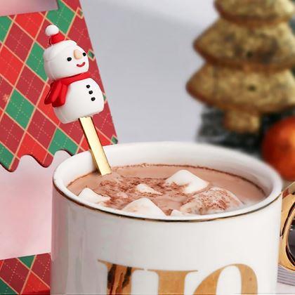 Imaginea din Set de lingurițe de Crăciun în cutie cadou, 4 buc.