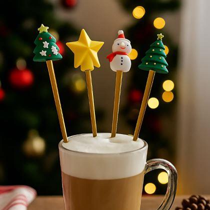 Imaginea din Set de lingurițe de Crăciun în cutie cadou, 4 buc.