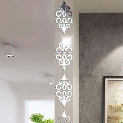 Imaginea din Etichete decorative cu ornamente în oglindă  -  argintii