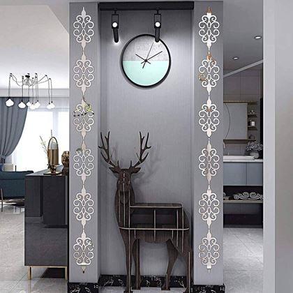 Imaginea din Etichete decorative cu ornamente în oglindă  -  argintii