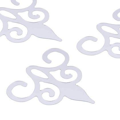 Imaginea din Etichete decorative cu ornamente în oglindă  -  argintii