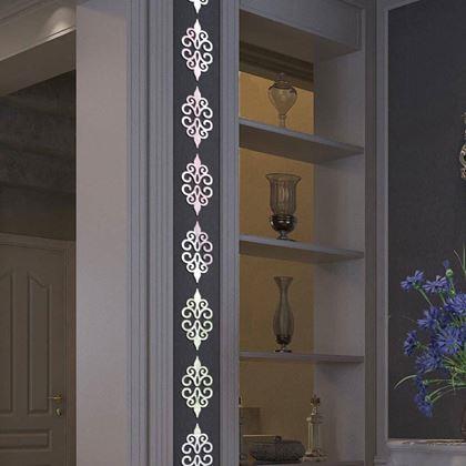 Imaginea din Etichete decorative cu ornamente în oglindă  -  argintii