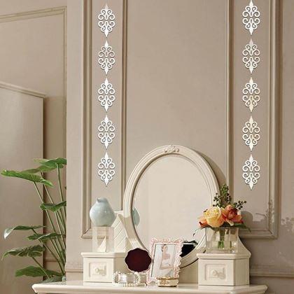 Imaginea din Etichete decorative cu ornamente în oglindă  -  argintii