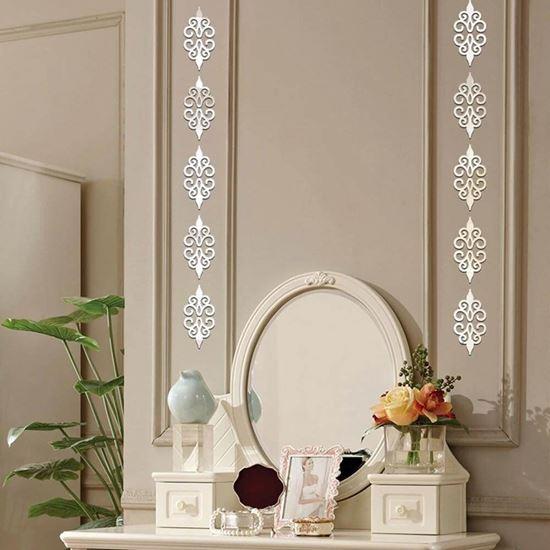 Imaginea din Etichete decorative cu ornamente în oglindă  -  argintii
