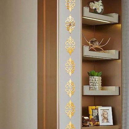 Imaginea din Ornamente autoadezive oglindă, 10 buc. -  auriu