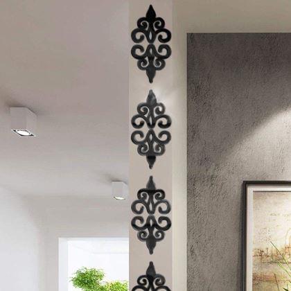Imaginea din Etichete decorative cu ornamente în oglindă  -  negre
