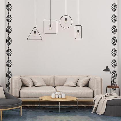 Imaginea din Etichete decorative cu ornamente în oglindă  -  negre