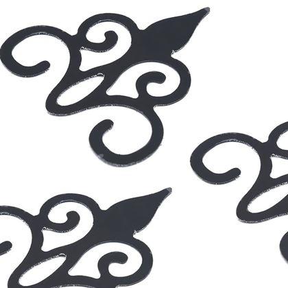 Imaginea din Etichete decorative cu ornamente în oglindă  -  negre
