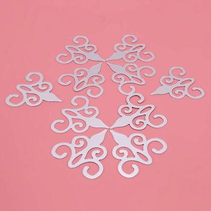 Imaginea din Etichete decorative cu ornamente în oglindă  -  argintii