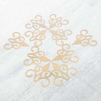 Imaginea din Ornamente autoadezive oglindă, 10 buc. -  auriu