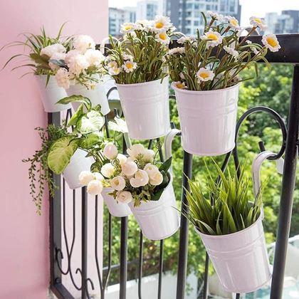 Imaginea din Vază suspendată pentru balcon  -  alb