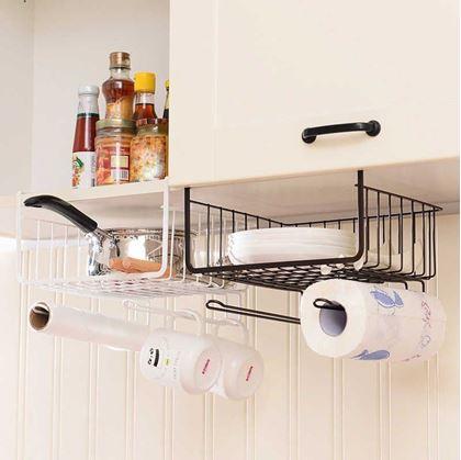 Imaginea din Coș metalic suspendat cu cârlige -  alb