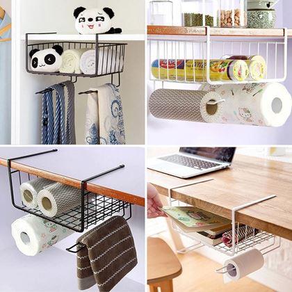 Imaginea din Coș metalic suspendat cu cârlige -  alb