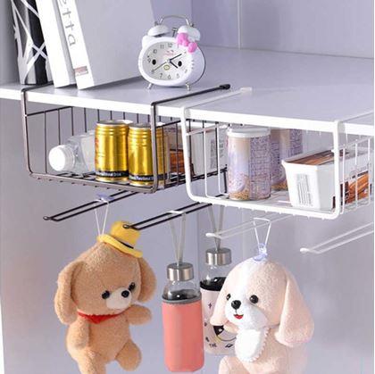 Imaginea din Coș metalic suspendat cu cârlige -  alb