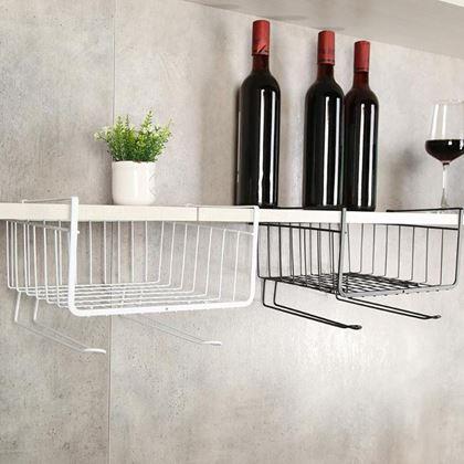 Imaginea din Coș metalic suspendat cu cârlige -  alb