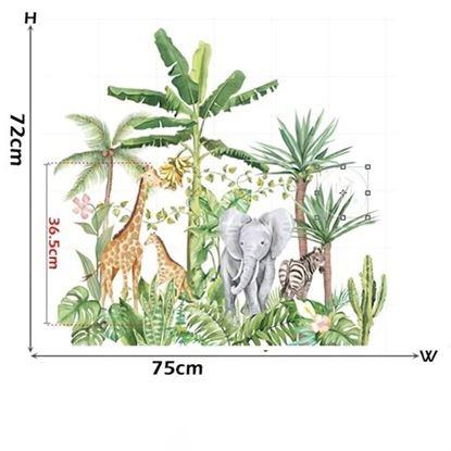 Imaginea Stickere de perete pentru copii – animale din junglă