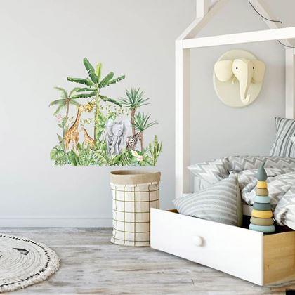 Imaginea din Stickere de perete pentru copii – animale din junglă