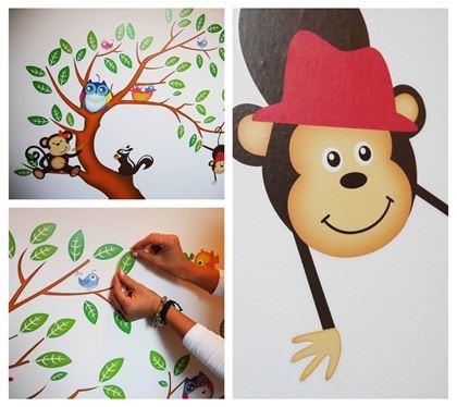 Imaginea din Autocolante de perete pentru copii - animale