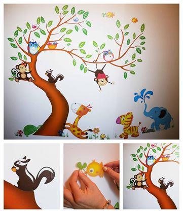 Imaginea din Autocolante de perete pentru copii - animale