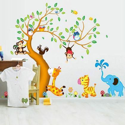 Imaginea din Autocolante de perete pentru copii - animale