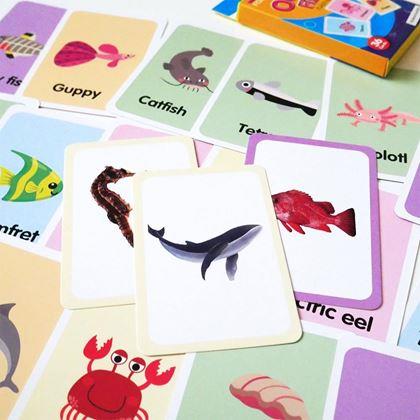 Imaginea din Set de 36 carduri educative în limba engleză -  Animale marine