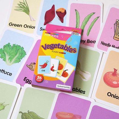 Imaginea din Set de 36 carduri educative în limba engleză -  legume