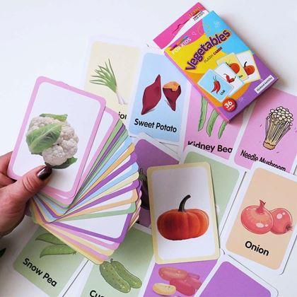 Imaginea din Set de 36 carduri educative în limba engleză -  legume