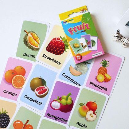 Imaginea din Set de 36 carduri educative în limba engleză -  Fructe