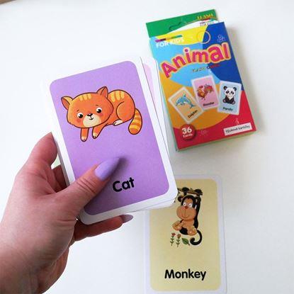 Imaginea Set de 36 carduri educative în limba engleză