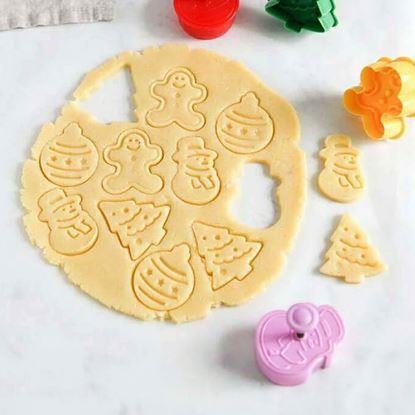 Imaginea Decorațiuni de Crăciun cu timbru pentru biscuiți (set 4 bucăți)