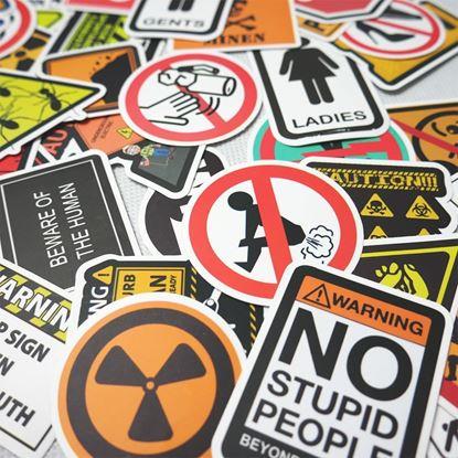 Imaginea Etichete amuzante și avertisoare 49 buc