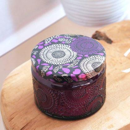 Imaginea din Lumanare parfumată în sticlă  -  violet, aromă de flori